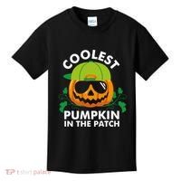 Coolest Pumpkin In The Patch Boy Pumpkin Halloween Kids T-Shirt thumb 0