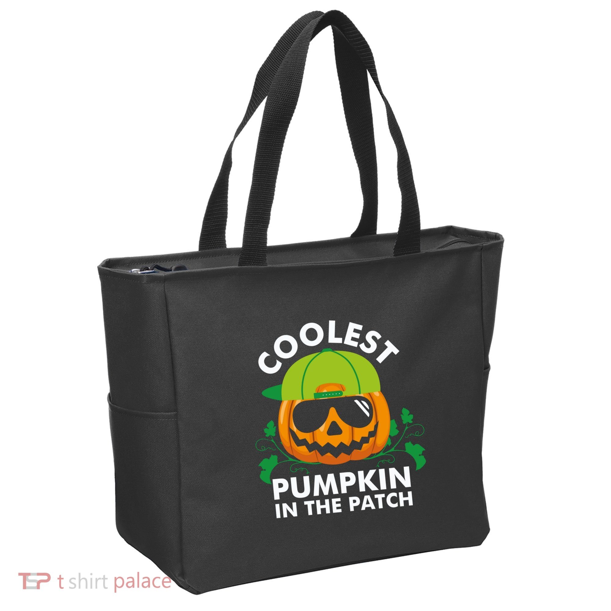Coolest Pumpkin In The Patch Boy Pumpkin Halloween Tote Bag