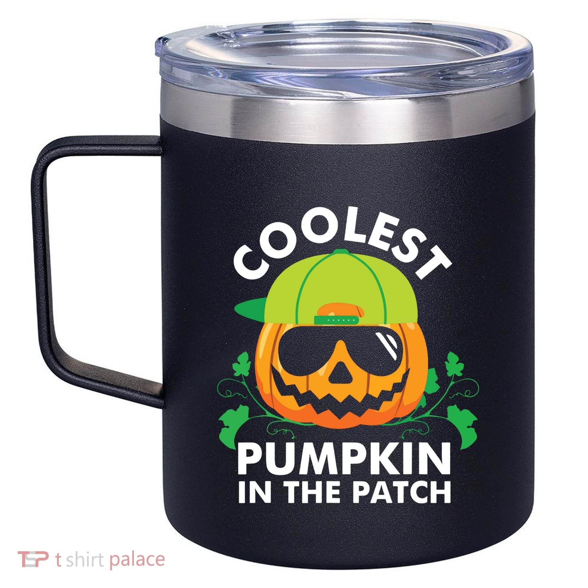 Coolest Pumpkin In The Patch Kids Boy Pumpkin Halloween 12oz Stainless Steel Coffee Mug