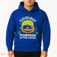 Coolest Pumpkin In The Patch Kids Boy Pumpkin Halloween Hoodie thumb 2