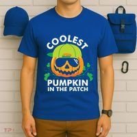 Coolest Pumpkin In The Patch Kids Boy Pumpkin Halloween T-Shirt thumb 6