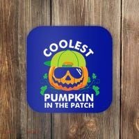 Coolest Pumpkin In The Patch Kids Boy Pumpkin Halloween Coaster thumb 0