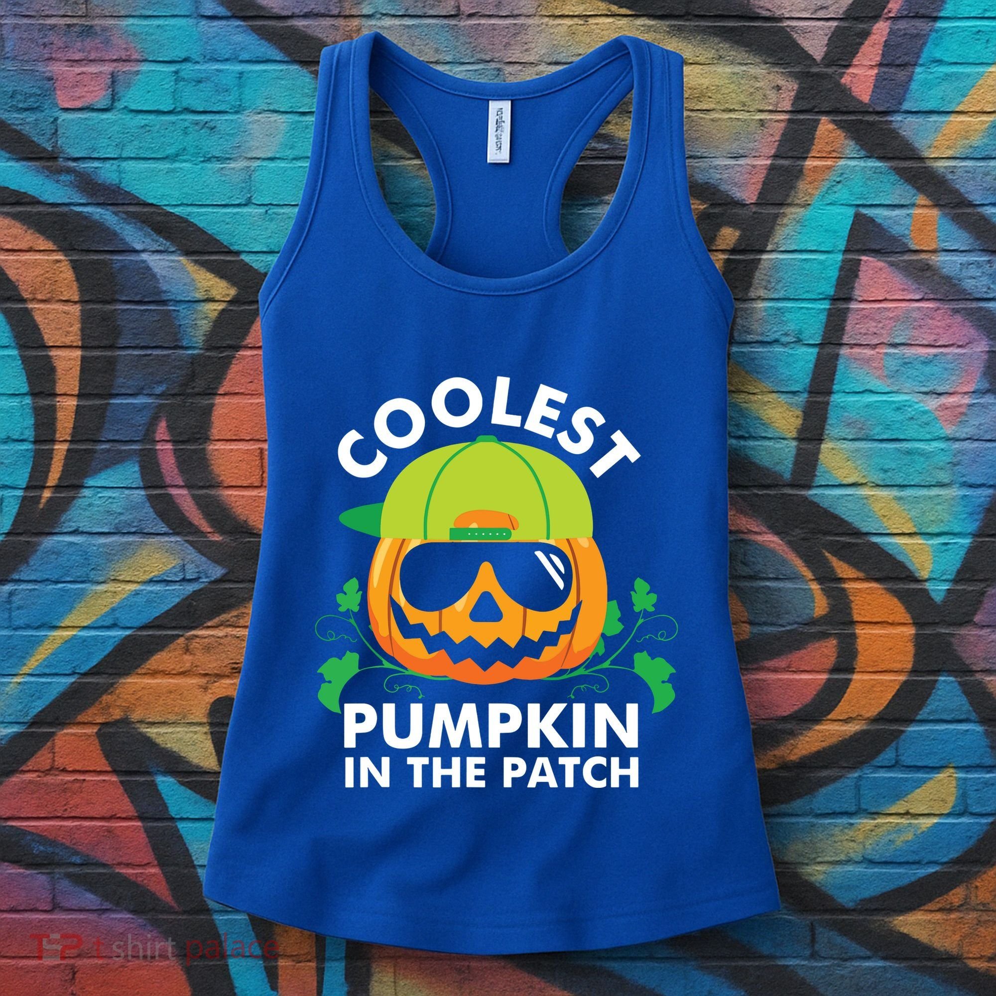 Coolest Pumpkin In The Patch Kids Boy Pumpkin Halloween Women's Tank Top