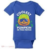Coolest Pumpkin In The Patch Kids Boy Pumpkin Halloween Baby Bodysuit thumb 0
