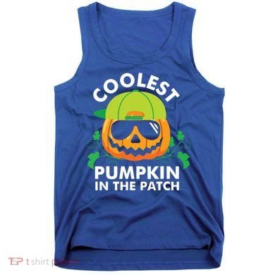 Coolest Pumpkin In The Patch Kids Boy Pumpkin Halloween Tank Top