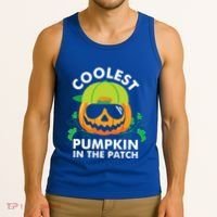 Coolest Pumpkin In The Patch Kids Boy Pumpkin Halloween Tank Top thumb 3