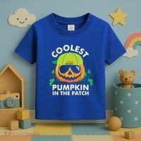 Coolest Pumpkin In The Patch Kids Boy Pumpkin Halloween Toddler T-Shirt thumb 3