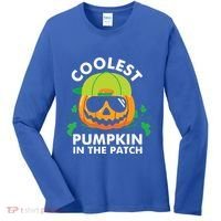 Coolest Pumpkin In The Patch Kids Boy Pumpkin Halloween Women's Long Sleeve Shirt thumb 0