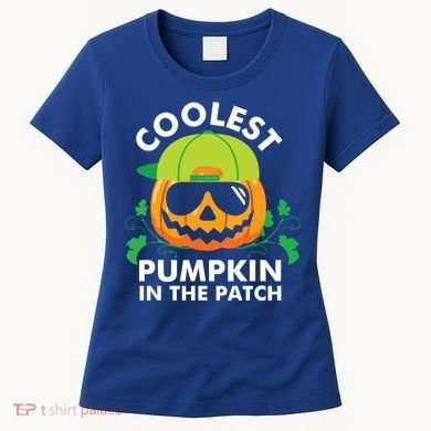 Coolest Pumpkin In The Patch Kids Boy Pumpkin Halloween Women's T-Shirt