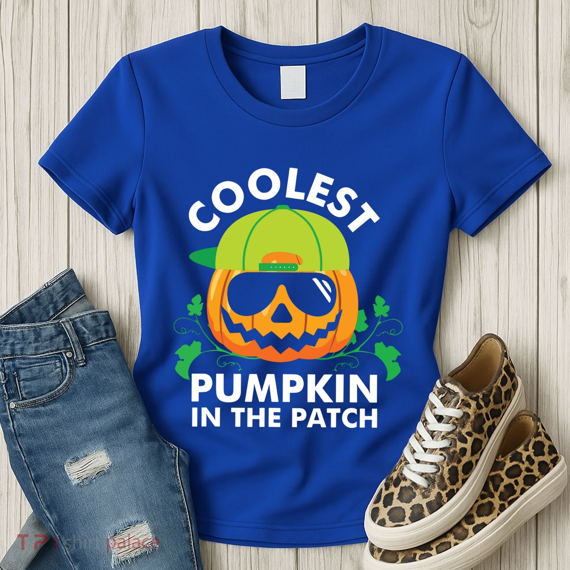 Coolest Pumpkin In The Patch Kids Boy Pumpkin Halloween Women's T-Shirt