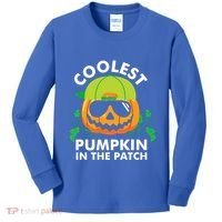 Coolest Pumpkin In The Patch Kids Boy Pumpkin Halloween Kids Long Sleeve Shirt thumb 0