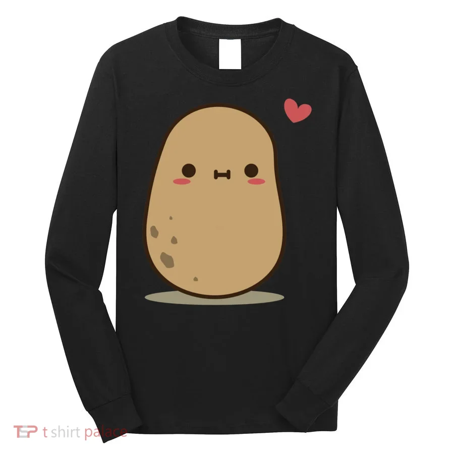 Cute Potato In Love Long Sleeve Shirt