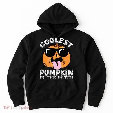 Coolest Pumpkin In The Patch Toddle Boy Halloween Kids Hoodie