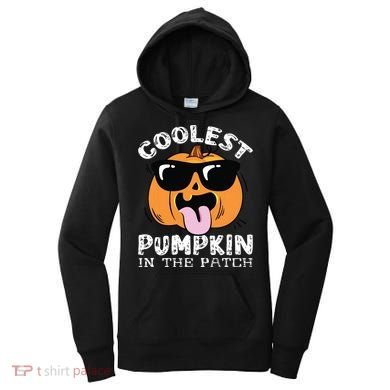 Coolest Pumpkin In The Patch Toddle Boy Halloween Kids Women's Hoodie