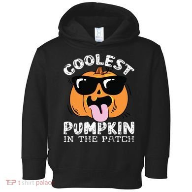 Coolest Pumpkin In The Patch Toddle Boy Halloween Kids Toddler Hoodie