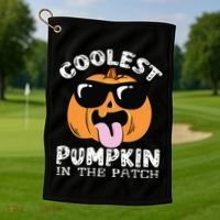 Coolest Pumpkin In The Patch Toddle Boy Halloween Kids Golf Towel thumb 1