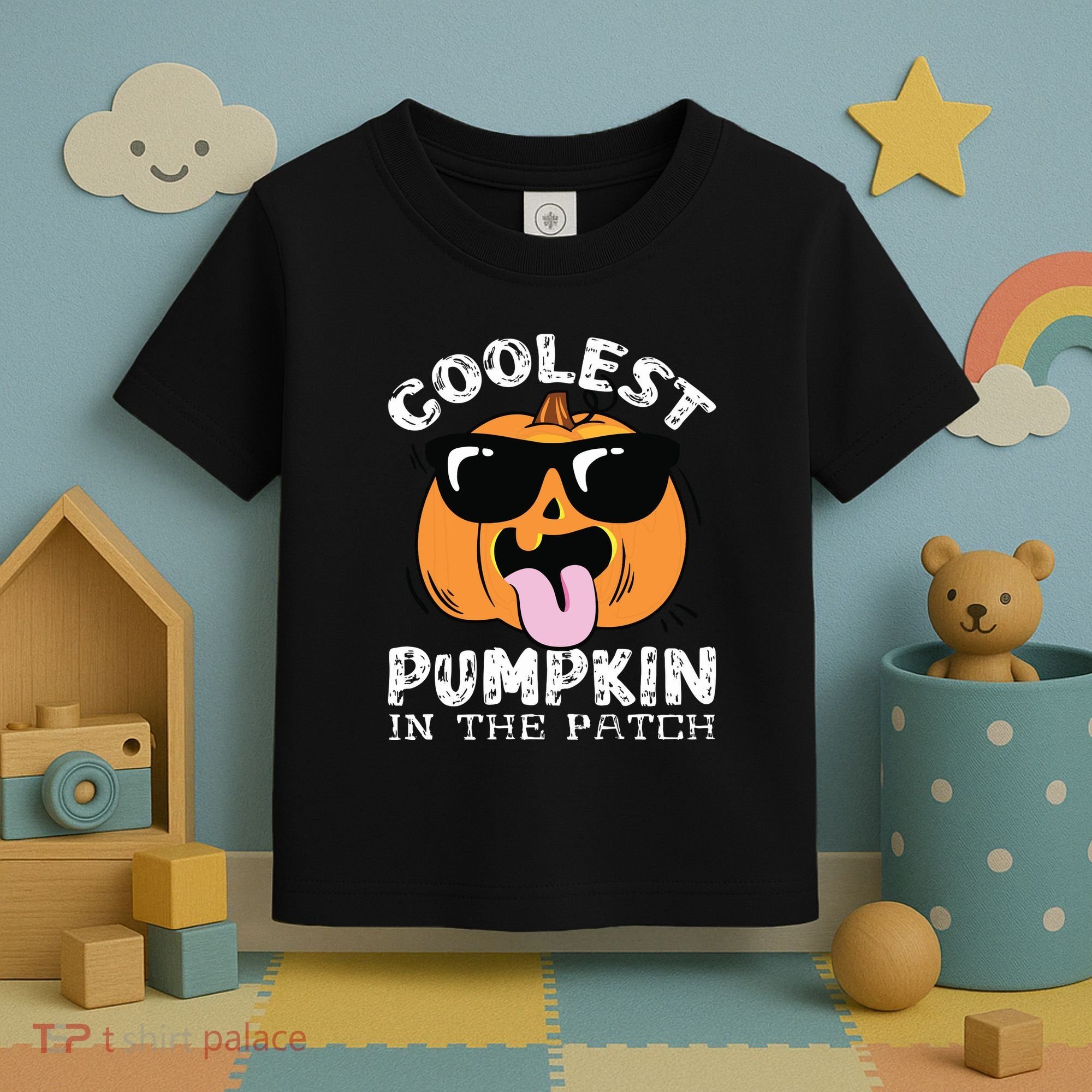 Coolest Pumpkin In The Patch Toddle Boy Halloween Kids Toddler T-Shirt