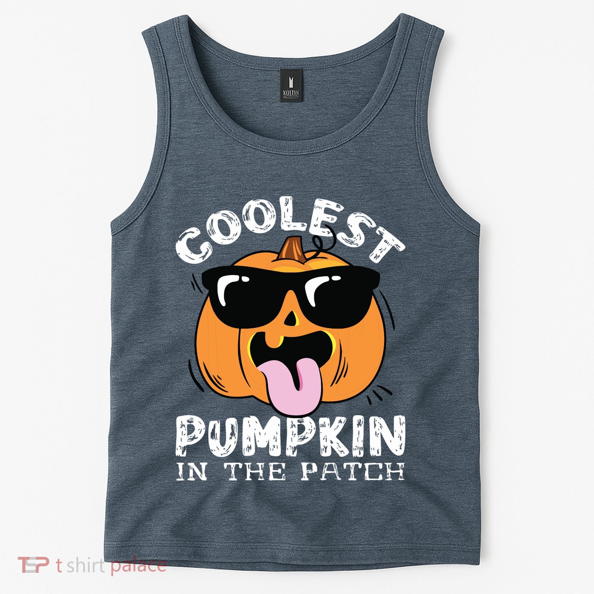 Coolest Pumpkin In The Patch Toddle Boy Halloween Kids Tank Top