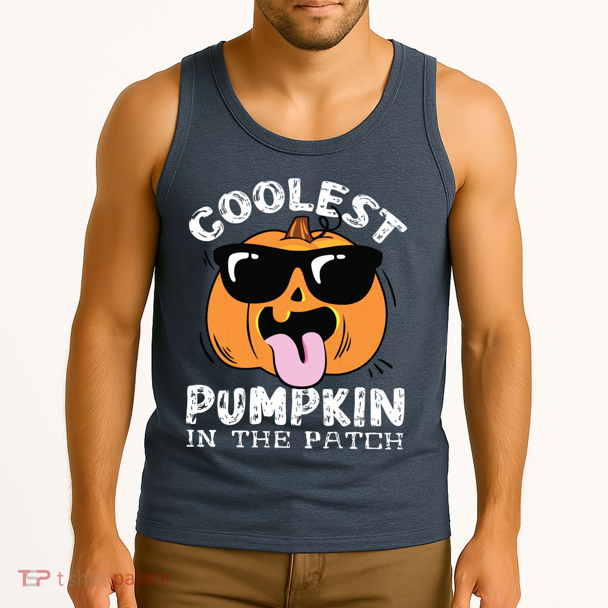 Coolest Pumpkin In The Patch Toddle Boy Halloween Kids Tank Top