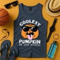 Coolest Pumpkin In The Patch Toddle Boy Halloween Kids Tank Top thumb 4