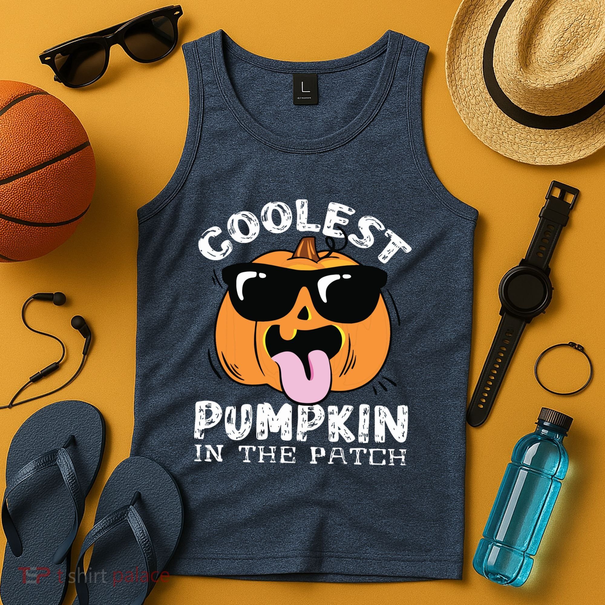 Coolest Pumpkin In The Patch Toddle Boy Halloween Kids Tank Top