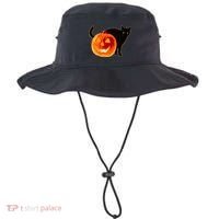 Creepy Pumpkin Jack O Lantern Black Cat Halloween Bucket Hat thumb 0