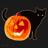Creepy Pumpkin Jack O Lantern Black Cat Halloween Baby Bodysuit thumb 2