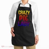 Crazy Pig Lady Pig Mom Pig Lover Pig Mama Pig Owner Cool Gift Apron thumb 2