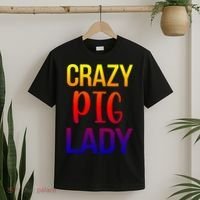 Crazy Pig Lady Pig Mom Pig Lover Pig Mama Pig Owner Cool Gift T-Shirt thumb 2
