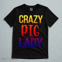 Crazy Pig Lady Pig Mom Pig Lover Pig Mama Pig Owner Cool Gift T-Shirt thumb 5