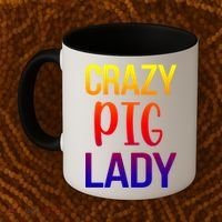 Crazy Pig Lady Pig Mom Pig Lover Pig Mama Pig Owner Cool Gift Coffee Mug thumb 2