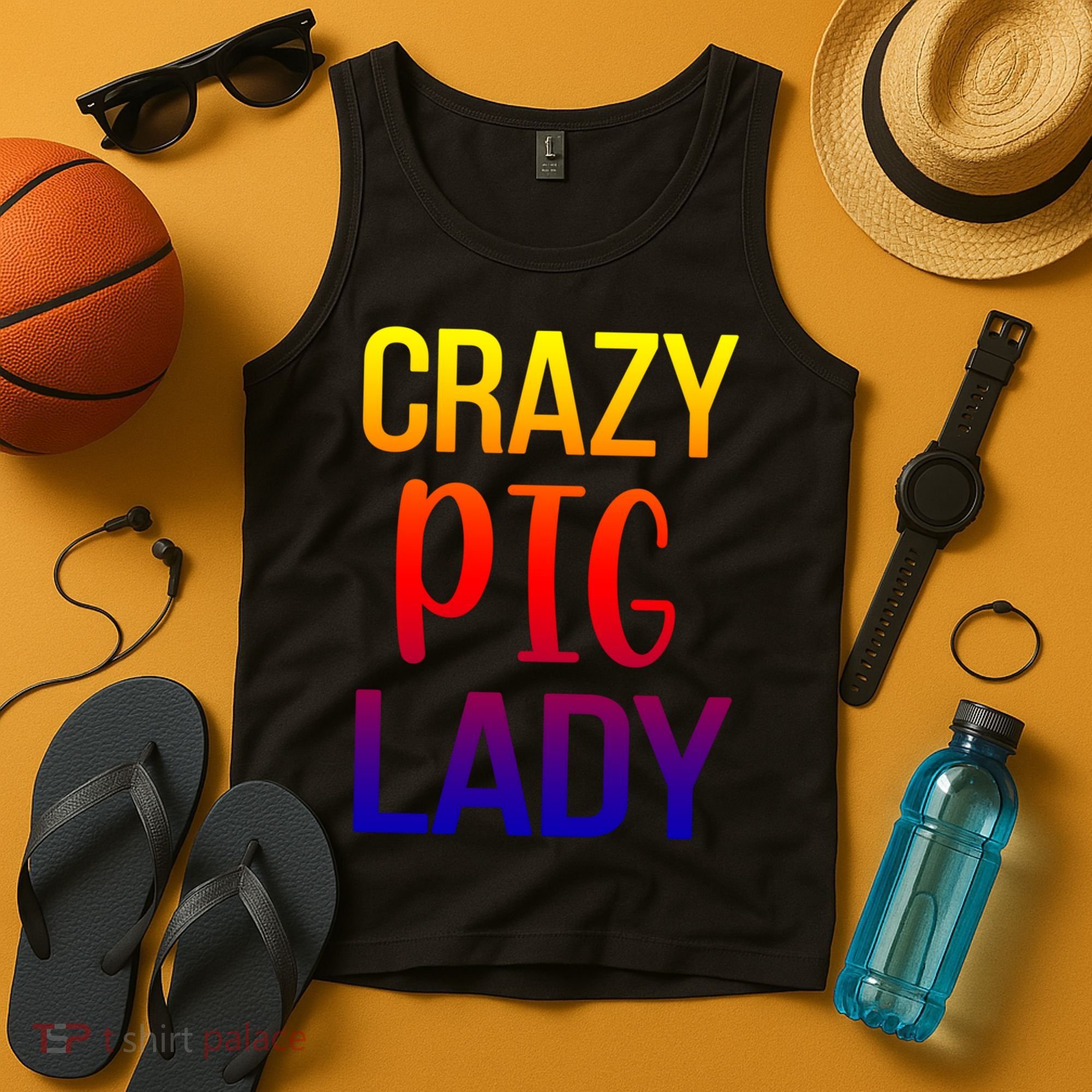 Crazy Pig Lady Pig Mom Pig Lover Pig Mama Pig Owner Cool Gift Tank Top