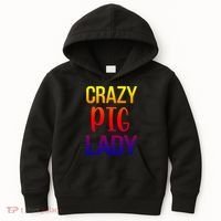 Crazy Pig Lady Pig Mom Pig Lover Pig Mama Pig Owner Cool Gift Kids Hoodie thumb 0