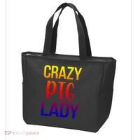 Crazy Pig Lady Pig Mom Pig Lover Pig Mama Pig Owner Cool Gift Tote Bag thumb 3