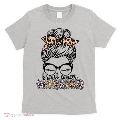 Cute Pink Leopard Print Breast Cancer Warrior T-Shirt