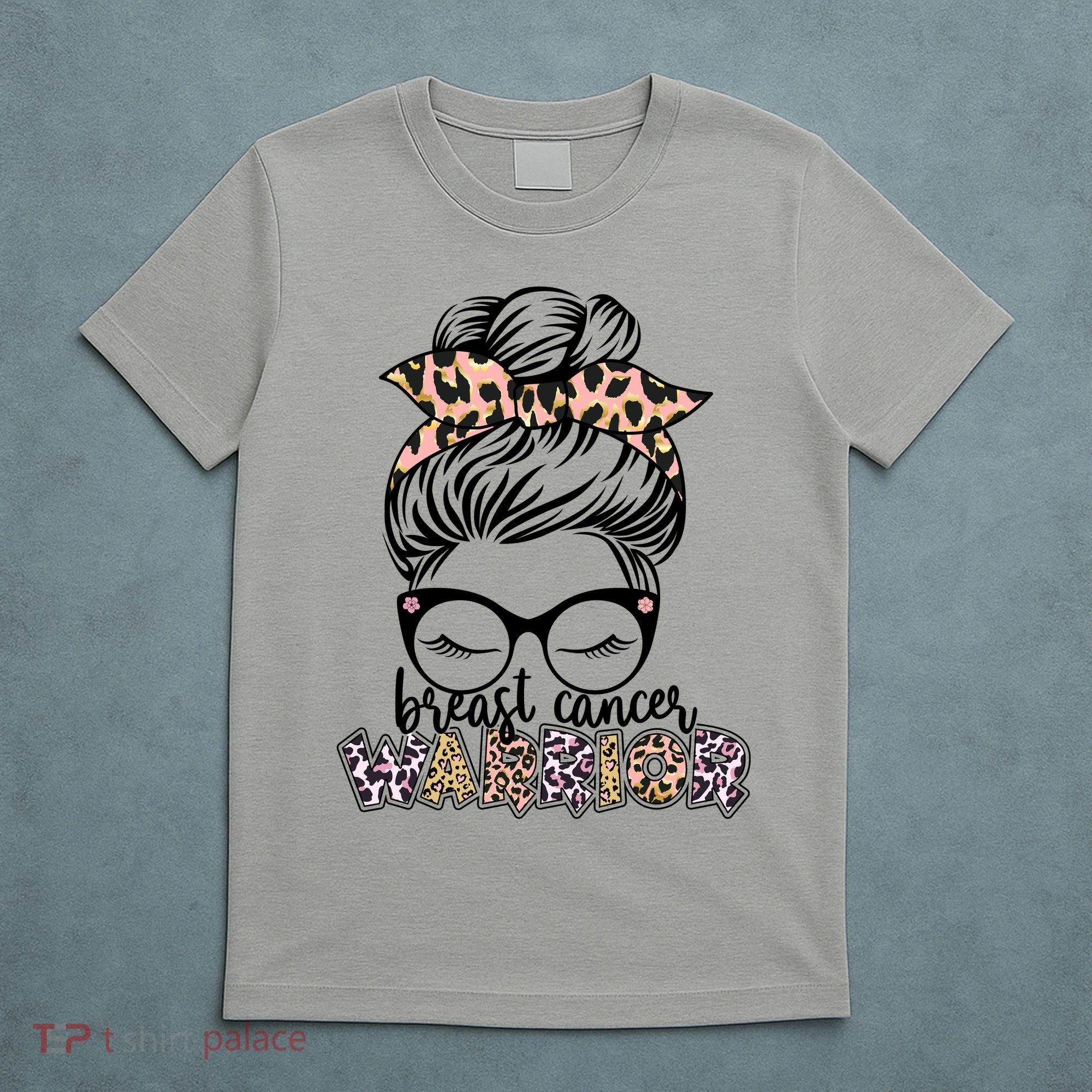 Cute Pink Leopard Print Breast Cancer Warrior T-Shirt