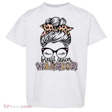Cute Pink Leopard Print Breast Cancer Warrior Toddler T-Shirt