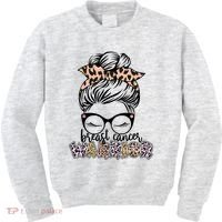 Cute Pink Leopard Print Breast Cancer Warrior Kids Sweatshirt thumb 0