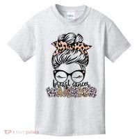Cute Pink Leopard Print Breast Cancer Warrior Kids T-Shirt thumb 0