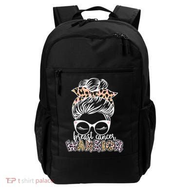 Cute Pink Leopard Print Breast Cancer Warrior Backpack