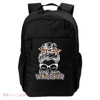 Cute Pink Leopard Print Breast Cancer Warrior Backpack thumb 0