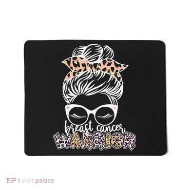 Cute Pink Leopard Print Breast Cancer Warrior Mousepad
