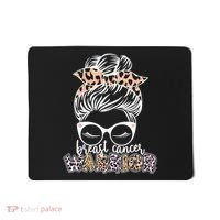 Cute Pink Leopard Print Breast Cancer Warrior Mousepad thumb 0