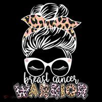 Cute Pink Leopard Print Breast Cancer Warrior Ornament thumb 1