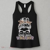 Cute Pink Leopard Print Breast Cancer Warrior Women's Tank Top thumb 3