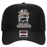 Cute Pink Leopard Print Breast Cancer Warrior Hat thumb 0