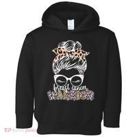 Cute Pink Leopard Print Breast Cancer Warrior Toddler Hoodie thumb 0