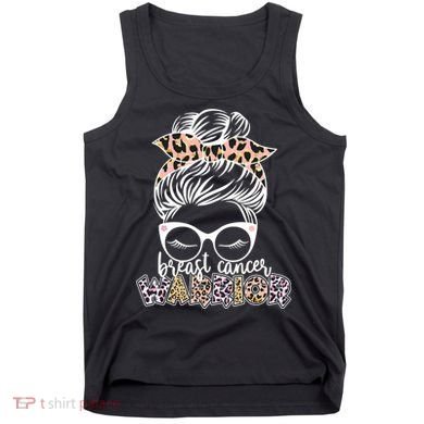 Cute Pink Leopard Print Breast Cancer Warrior Tank Top
