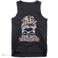Cute Pink Leopard Print Breast Cancer Warrior Tank Top thumb 0