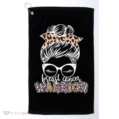 Cute Pink Leopard Print Breast Cancer Warrior Golf Towel